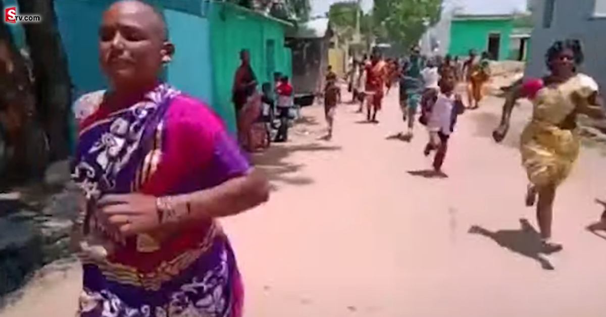 రన్నింగ్  రేస్‌లో అదరగొట్టిన ఆడాళ్లు..