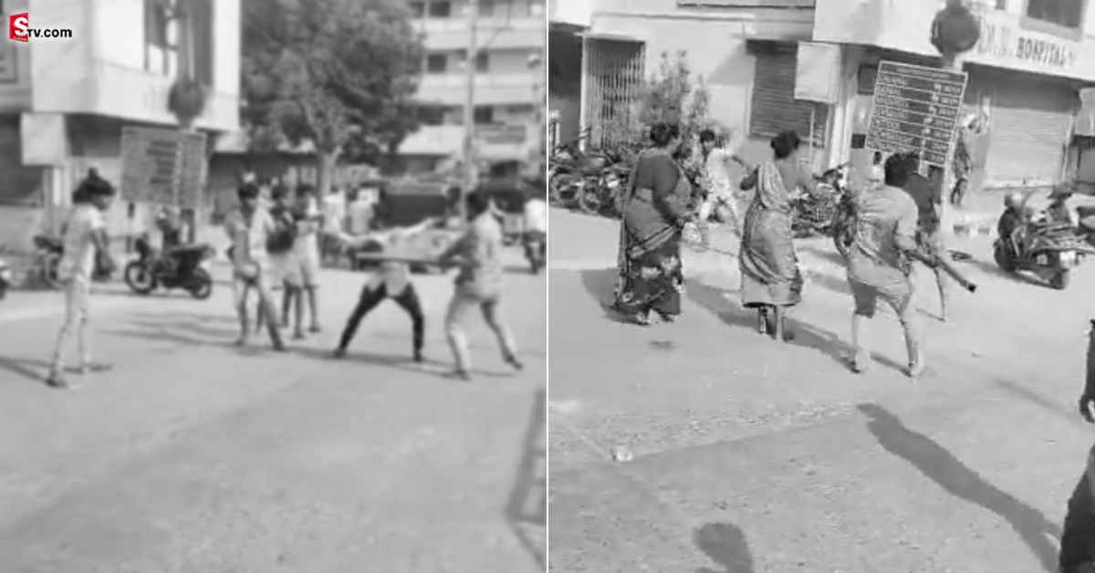 వీడియో: మద్యం మత్తులో యువకుల వీరంగం.. నడిచి వెళ్తున్న మహిళపై బీర్ బాటిల్ విసిరి..!