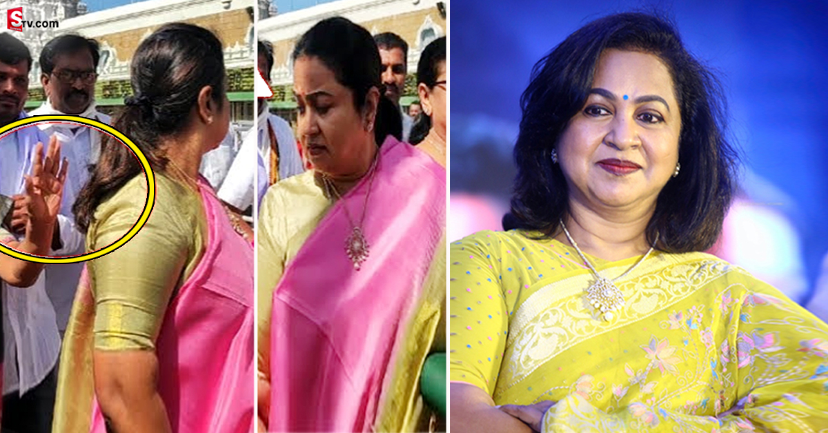 రాధిక భుజంపై చెయ్యి వేసిన ఫ్యాన్‌.. రియాక్షన్‌ మామూలుగా లేదు..
