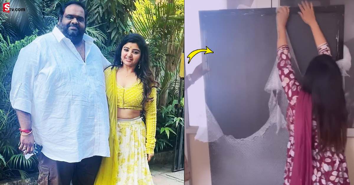 భర్తకు 6 అడుగుల గిఫ్ట్ ఇచ్చిన హీరోయిన్! వీడియో వైరల్