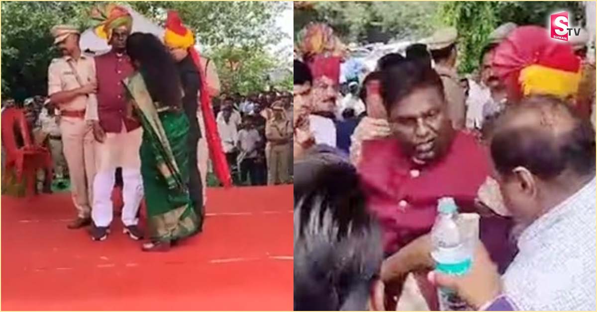 వీడియో: జెండా ఎగరేసి స్పృహతప్పి స్టేజిమీదే పడిపోయిన మంత్రి!