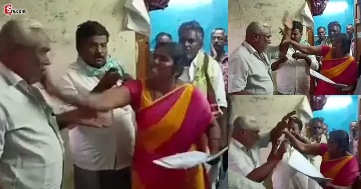 ఆమె విషయంలో అలా చేయడంతో.. వీఆర్వో చెంప చెళ్లుమనిపించిన మహిళా రైతు..